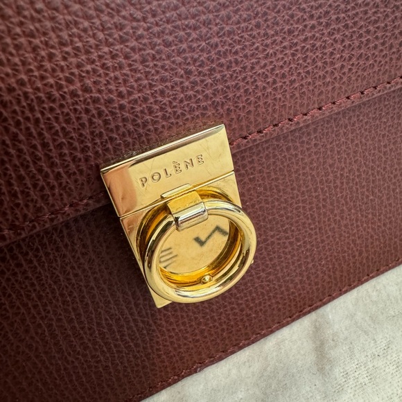 SOLD!!! Polene Paris Numero Sept Edition Textured Cognac - Picture 5 of 13